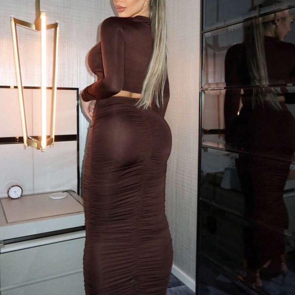 NWOT SHEIN brown set - Picture 3 of 10